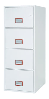 Phoenix Vertical Fire File 4 Drawer Filing Cabinet Key Lock White FS2254K DD